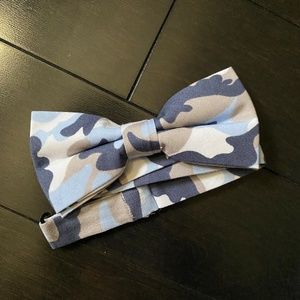 Blue Camo Bow Tie 100% Cotton